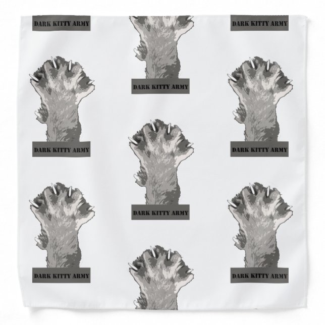 Dark Kitty Army Bandana White (Front)