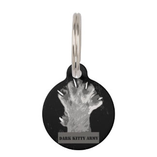 Dark Kitty Army Cat ID Tag