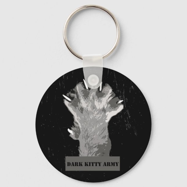 Dark Kitty Army Keychain (Front)