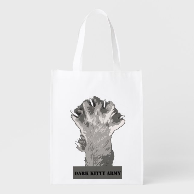 Dark Kitty Army Resuable Grocery Bag (Front)