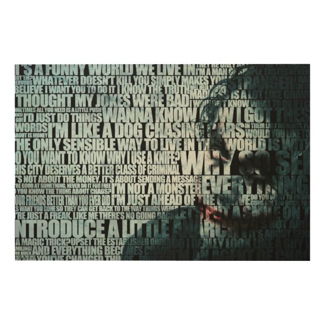 dark knight 36"x24" Wood Photo Print (Front)