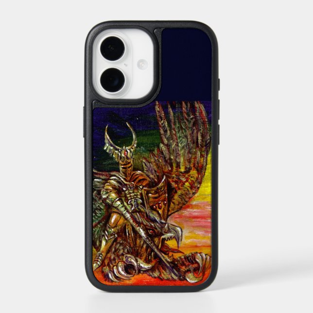 DARK KNIGHT AND DRAGON Fantasy Otterbox iPhone Case (Back)