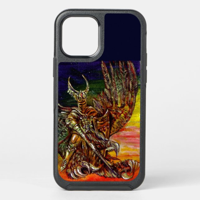 DARK KNIGHT AND DRAGON Fantasy Otterbox iPhone Case (Back)