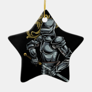 Dark Knight Armor Ceramic Ornament