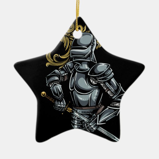 Dark Knight Armor Ceramic Ornament (Front)
