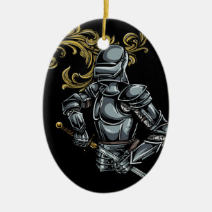 Dark Knight Armor Ceramic Ornament