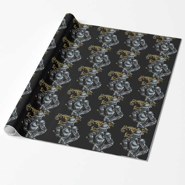 Dark Knight Armor Wrapping Paper (Unrolled)