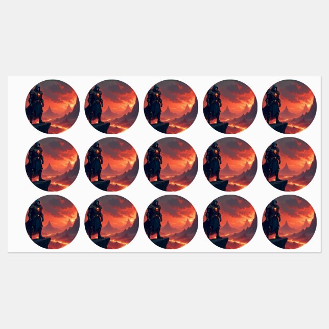 Dark Knight of Flame Labels (Sheet)