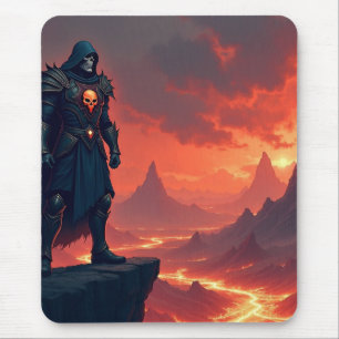 Dark Knight of Flame Mouse Pad