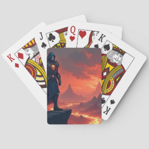 Dark Knight of Flame Poker Cards