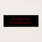 Dark Lady Bookmark (Back)