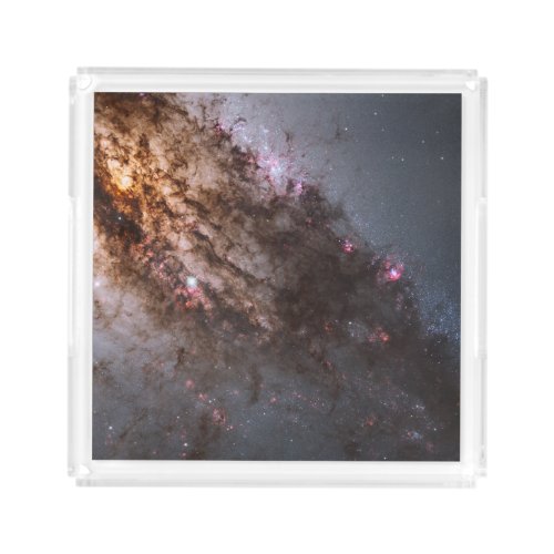 Dark Lanes Of Dust Crisscross Centaurus A Galaxy Acrylic Tray