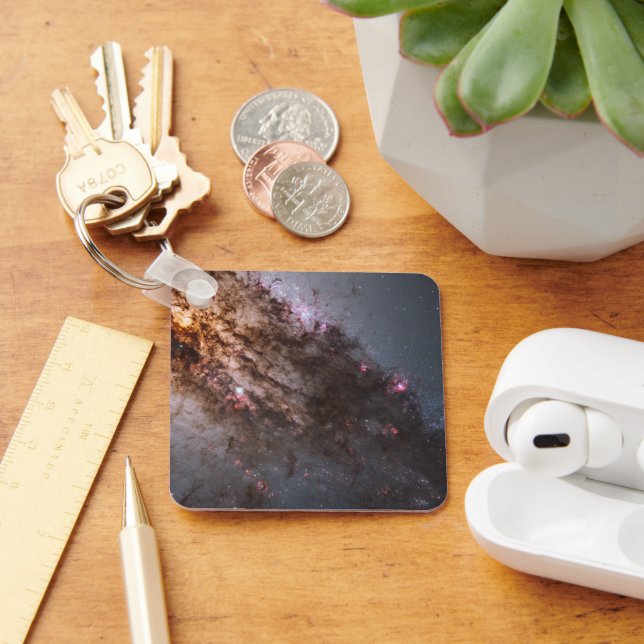 Dark Lanes Of Dust Crisscross Centaurus A Galaxy. Keychain (Desk)