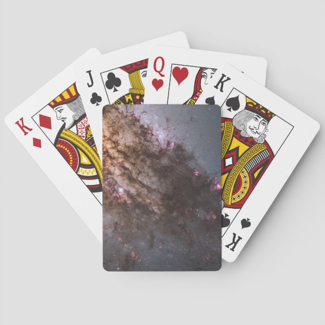 Dark Lanes Of Dust Crisscross Centaurus A Galaxy. Poker Cards (Back)