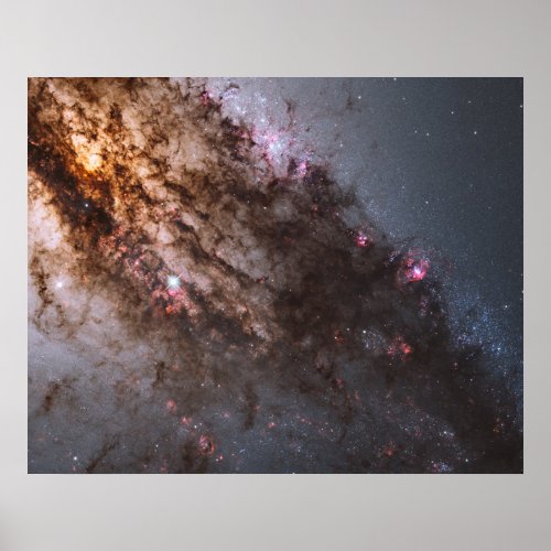 Dark Lanes Of Dust Crisscross Centaurus A Galaxy Poster