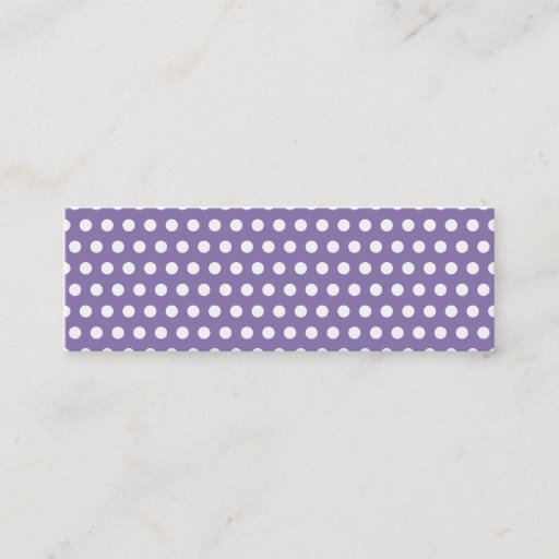 Customizable Dark Lavender with White Polka Dots Business Card