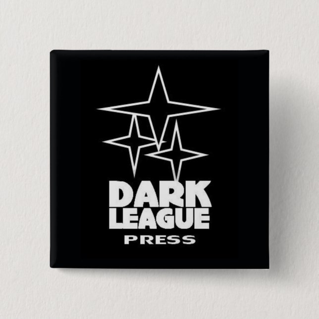 DARK LEAGUE PRESS Square Button/Pin Pinback Button (Front)