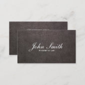Dark Leather Attorney Business Card (Front/Back)