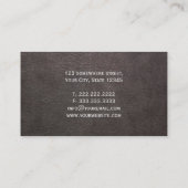 Dark Leather Attorney Business Card (Back)