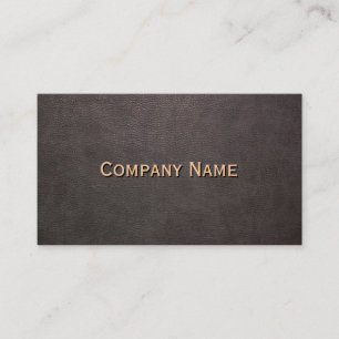 Dark Leather Background Customizable Business Card