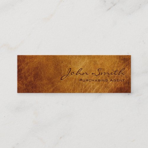 Dark Leather Purchasing Agent Business Card