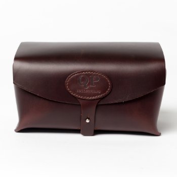 Dark Leather Toiletry Kit With Monogrammed Handle by qpcollections at Zazzle
