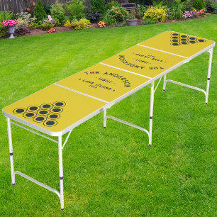 Dark Lemon DK Vintage Seaside Family Name Beer Pong Table