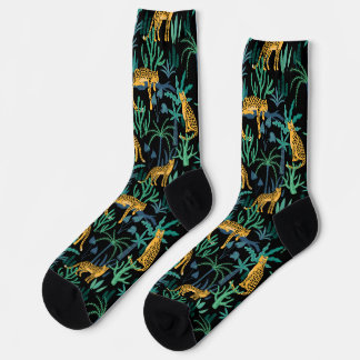 Dark Leopard Jungle Socks