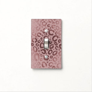 Dark & Light Pink Glam Leopard Print  Switch Cover