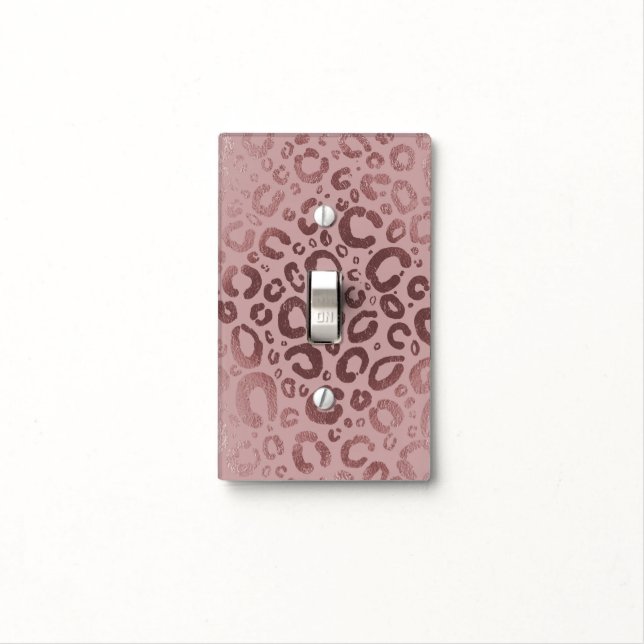 Dark & Light Pink Glam Leopard Print  Switch Cover (In Situ)