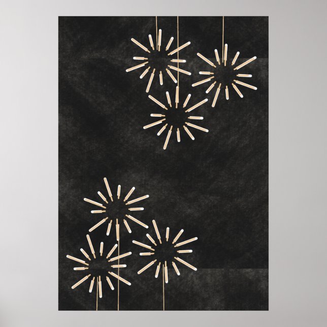 Dark Lime Wash Modern Industrial  Poster (Front)