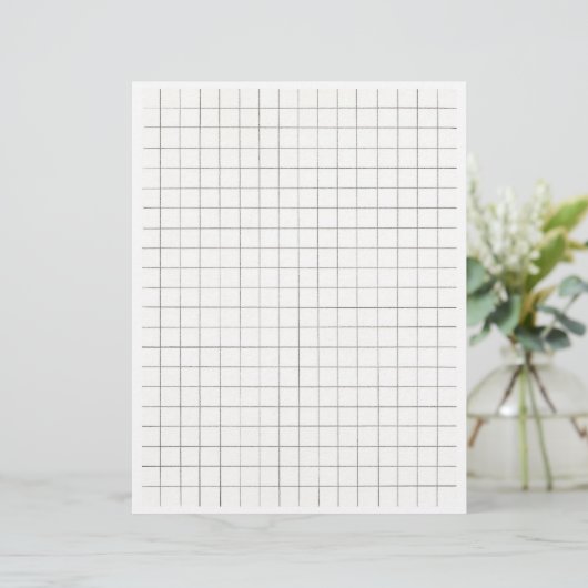 Dark line grid, graph paper letterhead (Standing Front)
