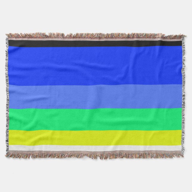 Dark lines throw blanket (Front)