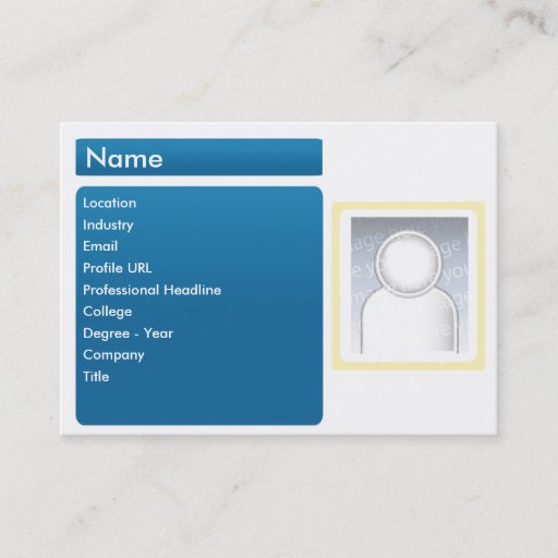 Customizable Dark LinkedIn - Chubby Business Card Template