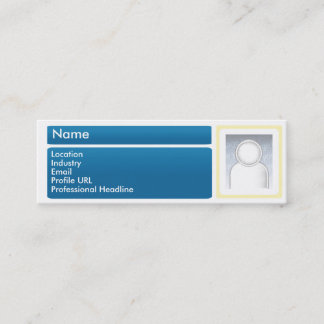 Dark LinkedIn - Skinny Mini Business Card