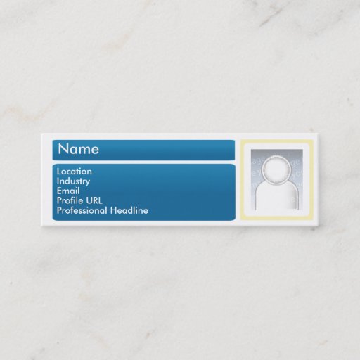 Customizable Dark LinkedIn - Skinny Business Cards