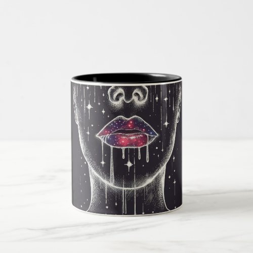 Dark Lips Two_Tone Coffee Mug
