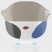 Dark Lipstick Face Shield (Front w/Glasses)