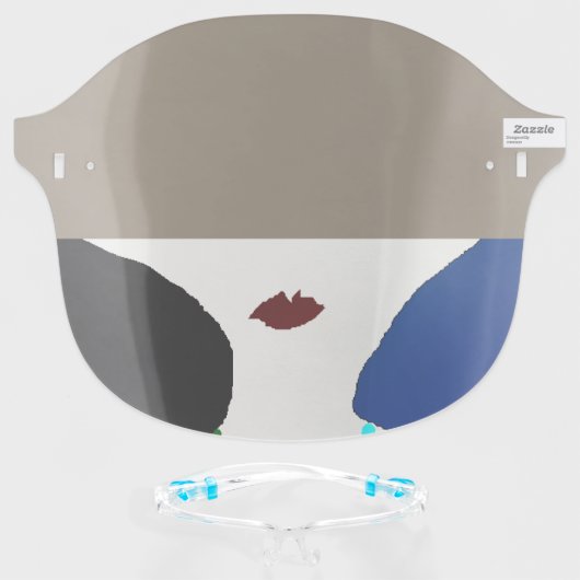 Dark Lipstick Face Shield (Front w/Glasses)