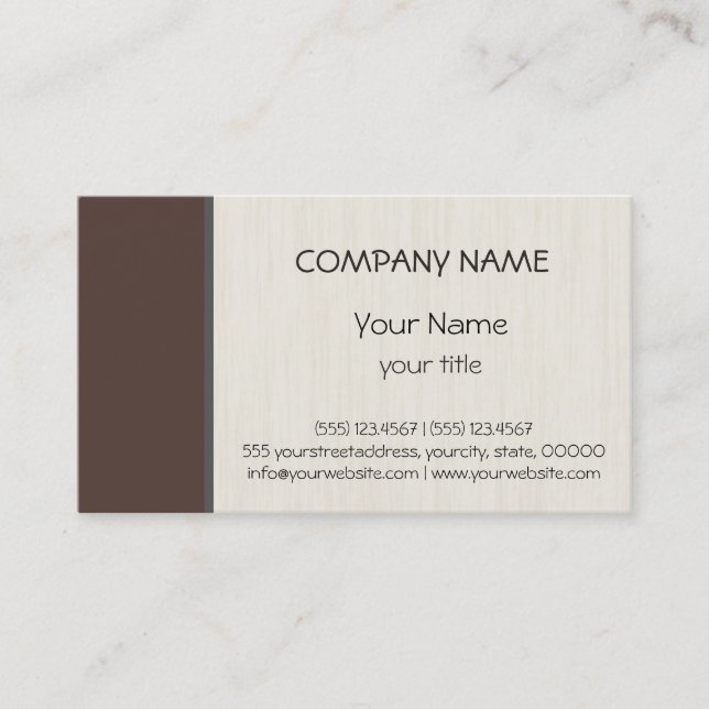 Dark liver (horses) professional elegant modern business card (Front)