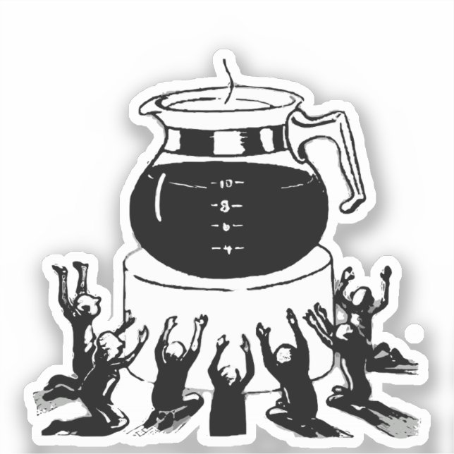 Dark Lord Coffee, Worship Coffee Sticker (Front)
