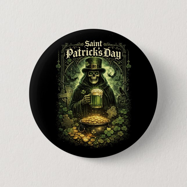 Dark Luck of Saint Patrick Button (Front)