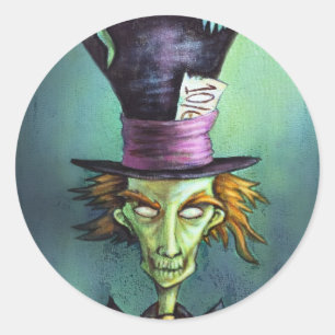 Dark Mad Hatter from Alice in Wonderland Classic Round Sticker