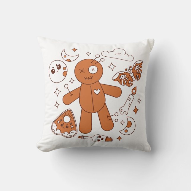 Dark Magic Elements Throw Pillow (Front)