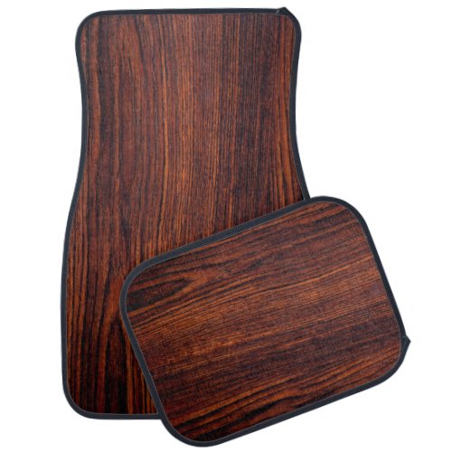 Dark Mahogany wood grain  brown wood pattern  Car Floor Mat
