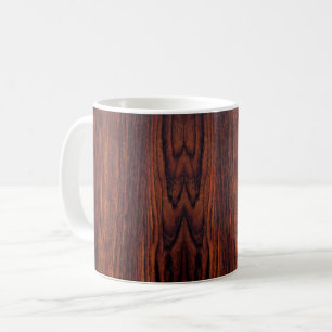 Dark Mahogany wood grain brown wood pattern Coffee Mug