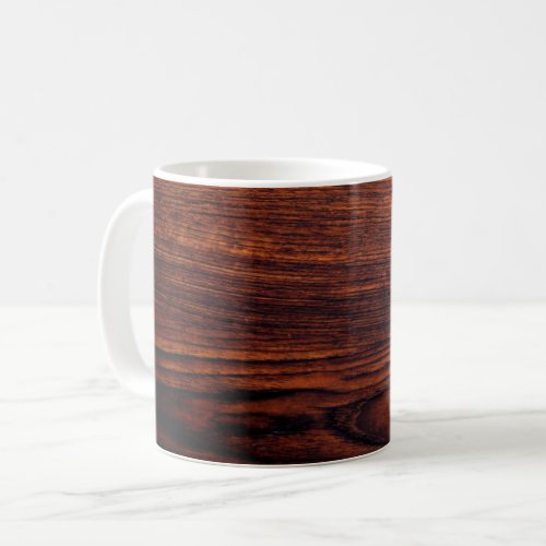 Dark Mahogany wood grain  brown wood pattern  Coffee Mug