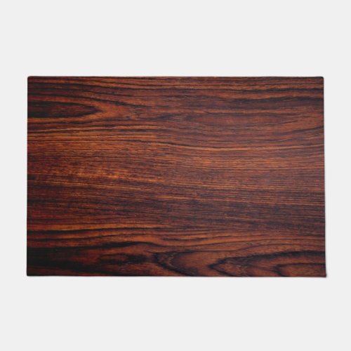 Dark Mahogany wood grain  brown wood pattern    Doormat