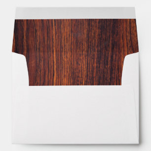 Dark Mahogany wood grain brown wood pattern Envelope
