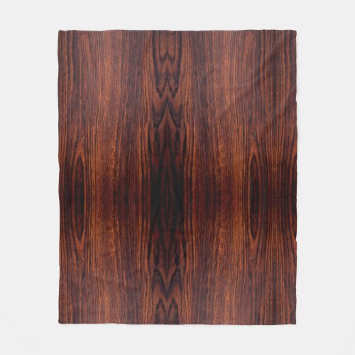 Dark Mahogany wood grain  brown wood pattern    Fleece Blanket